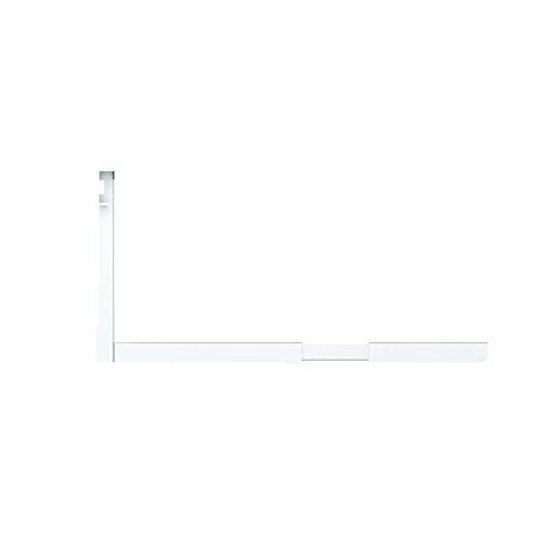 PureMounts MWH-03 Soporte Universal/de microondas para Montaje en Pared Brazos de extensión Ajustables en Longitud (385-535 mm), Ancho de la Pluma: 43 cm, Capacidad de Carga: máx. 35.0 kg, Blanco