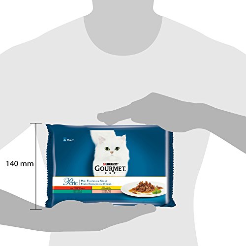 Purina Gourmet Perle Finas Láminas comida para gato en Gelatina Surtido 12 x [4 x 85 g]