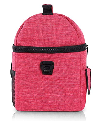 PuTwo Térmica Porta Alimentos 8L Hermética Bolsa Térmica Plegable Bolso Nevera Térmica Tela Bolsas Térmicas para Llevar Comida Nevera Almuerzo para Adulto Mujer Niños Trabajo Oficina Playa Viaje -Rosa