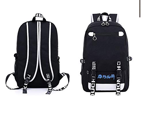 pZgfg Touken Ranbu Online Anime Cosplay Mochila Escolar para Computadora Portátil para Niños Y Niñas Unisex Hombre Mujer Backpack Viajes Rucksack Mi