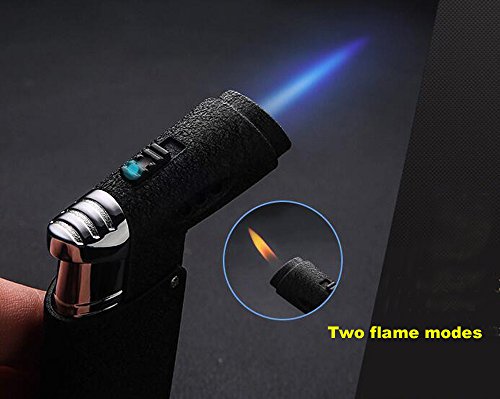 QIANGUAGN® Chorro Llama Encendedor Soplar Antorcha Butano Recargable A Prueba de Viento para Cigarrillo Cigarro Al Aire Libre Regalo