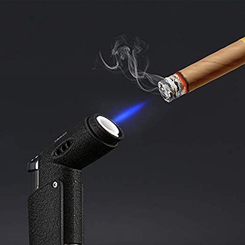 QIANGUAGN® Chorro Llama Encendedor Soplar Antorcha Butano Recargable A Prueba de Viento para Cigarrillo Cigarro Al Aire Libre Regalo