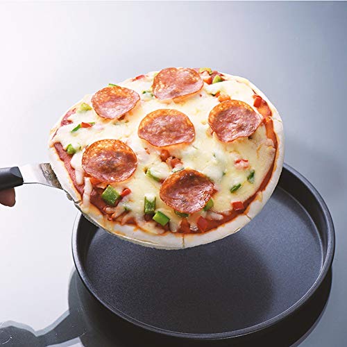 QING Bandeja de Horno de Pizza sartenes, Palo no a Prueba de Fugas Bandeja de Horno Redondo for cocinar porción Saludable y Duradero, sartenes con la Cocina del hogar (8 Pulgadas)