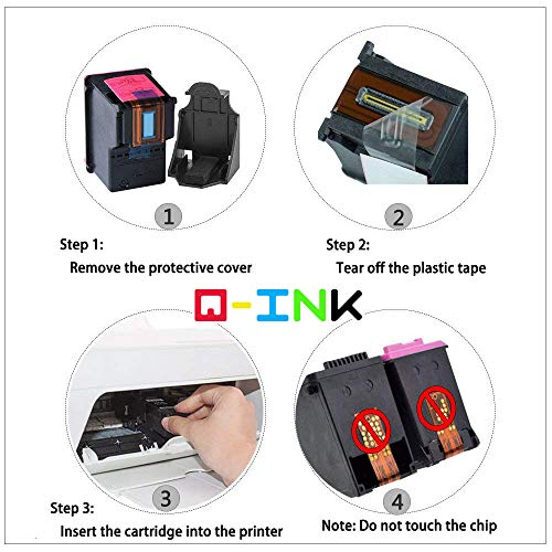 QINK 2PK Remanufacturados para HP 300XL 300 Cartuchos de Tinta Compatible para HP Envy 100 110 114 120, HP DeskJet D1660 D2660 D5560 F2480 F4280 F4580, HP PhotoSmart C4680 C4780 C4670 C4600 C4700