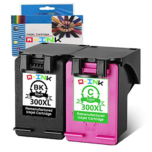 QINK 2PK Remanufacturados para HP 300XL 300 Cartuchos de Tinta Compatible para HP Envy 100 110 114 120, HP DeskJet D1660 D2660 D5560 F2480 F4280 F4580, HP PhotoSmart C4680 C4780 C4670 C4600 C4700