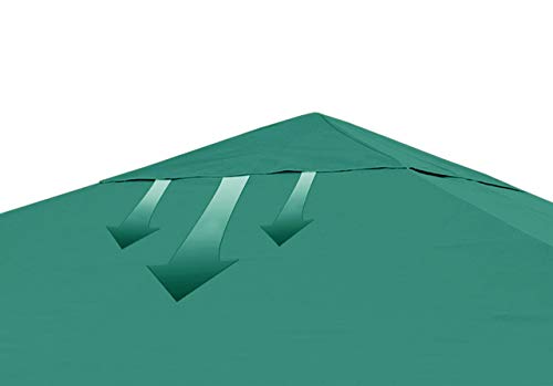 QUICK STAR Techo de Repuesto para cenador de 3 x 4 m Gazebo Verde