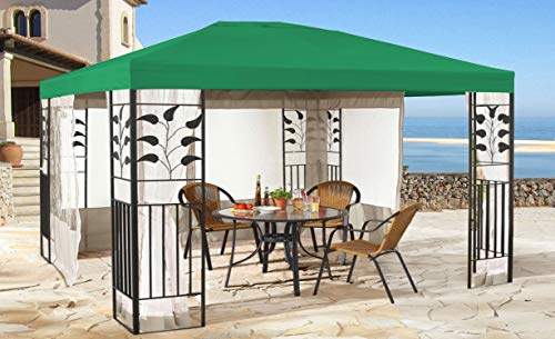 QUICK STAR Techo de Repuesto para cenador de 3 x 4 m Gazebo Verde