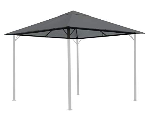 QUICK STAR Techo de repuesto para Gazebo de jardín 3x3m Gris