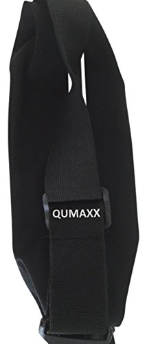 QUMAXXX - Riñonera Deportiva, Color Negro, Impermeable, para Correr, Bolsa elástica para el móvil, para Hombre y Mujer