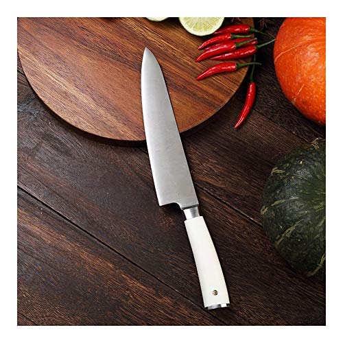 QURIURJ 8" Pulgadas Cuchillo Cocinero Verduras Carne Cuchillos de Cocina de Alto carbón alemán Mango de Acero Inoxidable 1.4116 ABS con Caja de Regalo (Kitchen Knife Size : 8 Inch)