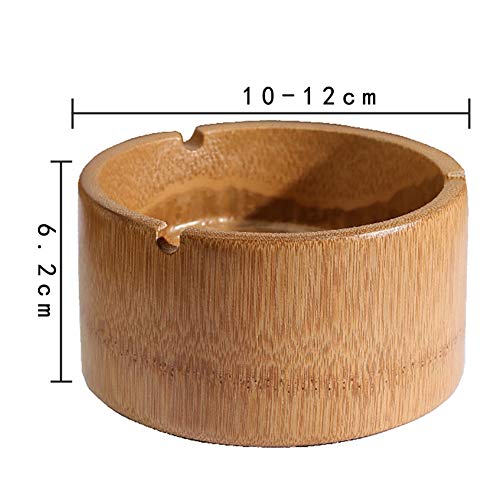 QURIURJ Madera Cenicero for Fumadores Simple Bandeja de Escritorio Inicio Decorativo Cenicero Papelera de Tabaco for Cigarrillos Hotel Sala Tabla Accesorios (Color : Wood Color)