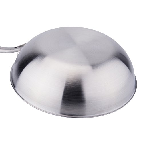 QXX Fry Pan Wok 30 cm de acero inoxidable antiadherente sartén cocina de inducción regalo del día de la madre