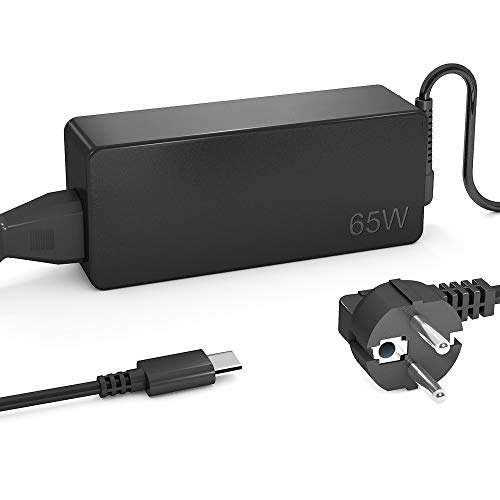 QYD 65W USB Type-C PD Cargador Adaptador para Portátil Lenovo ThinkPad X1 Tablet T470 T470s T570 T480 T480s E580 E485 ThinkPad X1 Carbon 5th Gen 20HQ 20HR Tipo C Ordenador Cargadore y adaptadore