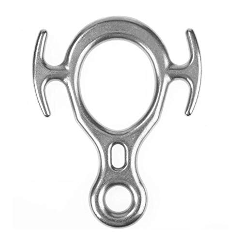 QYJ 8 Forma Descendedor Rock al Aire Libre Escalada Rappel mosquetones de Descenso Anillo For Rock Climbing Equipment (Color : Silver)