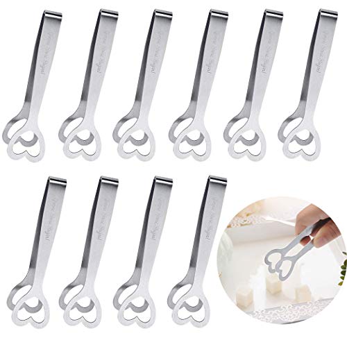 QYY 10pcs Candy Pieces Alicates Clip Bloque de Hielo para Mini Pinzas Clip de café de terrones de azúcar de Pinzas de Helados de Ice Tongs de chuches para Bar Boda BBQ Fiesta