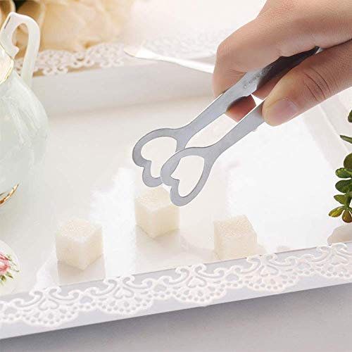 QYY 10pcs Candy Pieces Alicates Clip Bloque de Hielo para Mini Pinzas Clip de café de terrones de azúcar de Pinzas de Helados de Ice Tongs de chuches para Bar Boda BBQ Fiesta