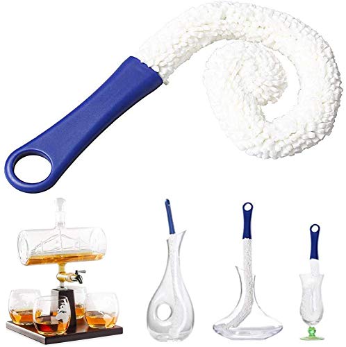 Rabbfay 1000ml Embarcacion Modelo Blanco Vino Licorera, Inoxidable Acero Grifo Dispensador, 4 Grabado Mundo Mapa Vaso Conjunto, con Licorera Cepillo, Excelente Regalos,A