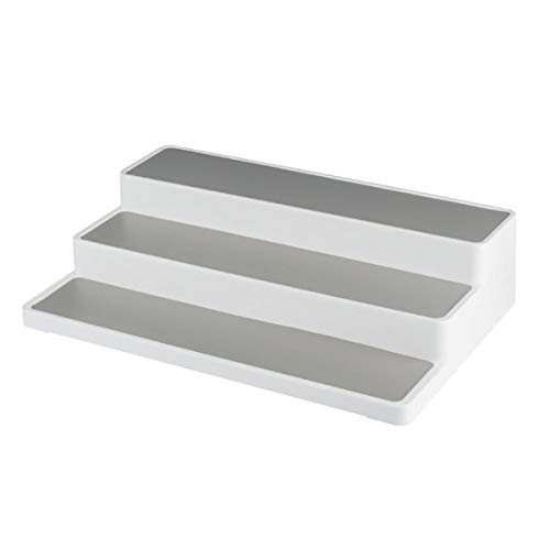 Rack de Almacenamiento 3 estantes Niveles Botellas de condimento Misceláneas Organizador Rack Jar Holder Cocina Baño Herramienta (Color : White)