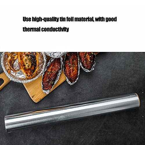 Radiancy lnc Papel De Aluminio para Barbacoa,desechable Bandejade Aluminio para Barbacoa,Rollo Papel Plata,Ultra Ancho,Resistente Al Calor,Adecuado para Barbacoa,Cocción,Envasado De Sándwiches.