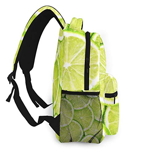 RAHJK Mochila Tipo Casual Mochila Escolares Mochilas Estilo Impermeable para Viaje De Ordenador Portátil hasta 14 Pulgadas Cítricos de limón