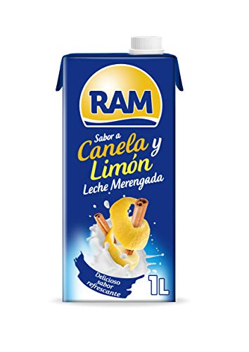 RAM Leche Merengada, Sabor Canela y Limón - 6 x 1 L - Total: 6 L