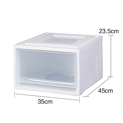 RANGSTOCKRR Cajas de Almacenamiento apilables con Cierre de cajón de plástico, Transparente, 8L, 15L, 21L (Tamaño : 35x45x23.5cm)