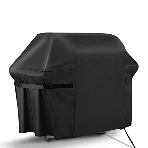 RATEL Funda para Barbacoa, Impermeable Cubierta de Barbacoa Protector Oxford Resistente al Desgarro para Barbacoa Anti-Viento/UV/Impermeabilidad con Correas y Bolsa(163x61x122cm)