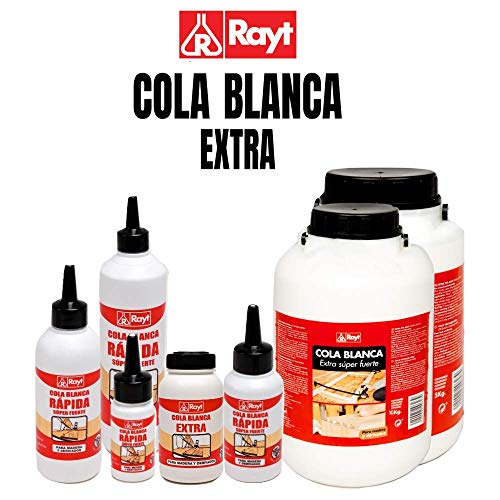 Rayt | Cola blanca extra rápida múltiples usos: madera, papel, cartón, cerámica y todo tipo de materiales porosos | 10kg | Ref. 296-28