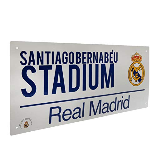 Real Madrid FC - Letrero oficial (Talla Única) (Blanco)