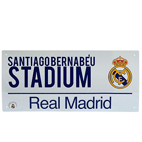 Real Madrid FC - Letrero oficial (Talla Única) (Blanco)