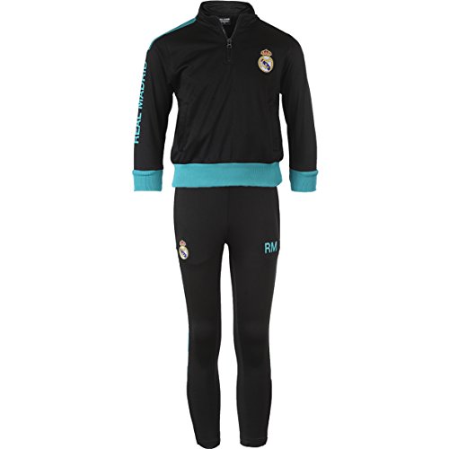 Real Madrid Rma-se-8001 - Chándal unisex infantil (4 años), color negro