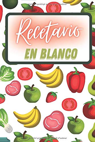 Recetario en blanco: Práctico diario para anotar recetas | Cuaderno para los entusiastas de la cocina, la repostería o los postres | Cuaderno de pequeño formato con tarjetas y espacio para fotos