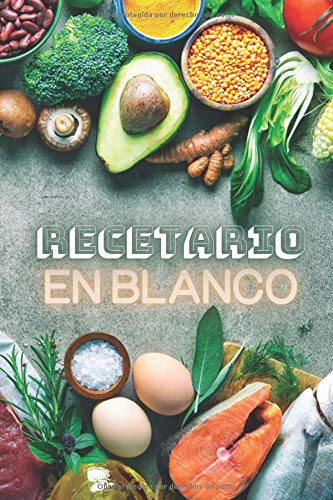 Recetario en blanco: Práctico diario para anotar recetas | Cuaderno para los entusiastas de la cocina, la repostería o los postres | Cuaderno de pequeño formato con tarjetas y espacio para fotos