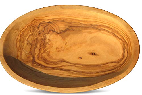 Recipiente ovalado LIDO - hecho de madera de olivo. Aproximadamente 16 x 10 cm. El producto se caracteriza por su maravilloso veteado y su cobertura de aceite vegetal. Cada recipiente es un ejemplar único.