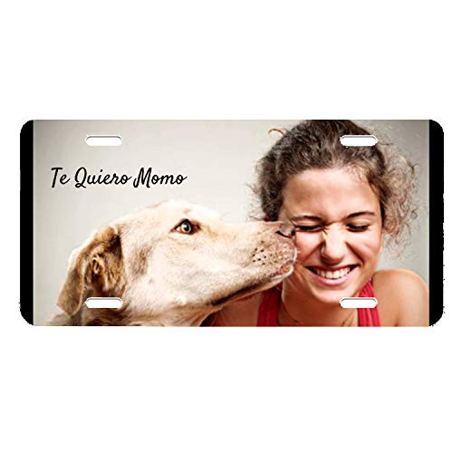 RecontraMago Matriculas Decorativas Personalizadas - Placas Decorativas Personalizada con tu Foto Nombre y Texto Que Quieras - 30.6 x 15.4 cm High dpi Impresión -