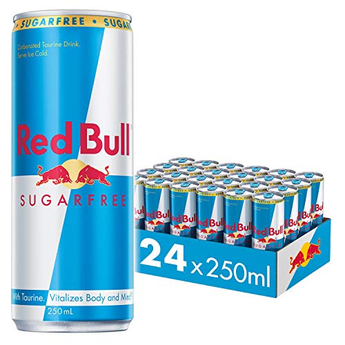 Red Bull Bebida energética, Sin Azúcar Sugarfree - 24 latas de 250 ml. (Total 6000 ml.)