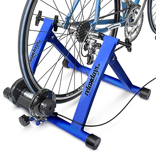 Relaxdays, convierte bicicleta común a estática, Mide: 54 x 46 x 20 cm, Azul, Unisex-Adult, 1 Ud