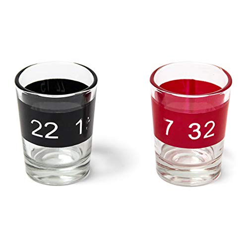 Relaxdays- Juego de Beber, Color Rojo/Negro (10010182)