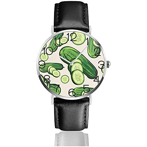 Reloj de Pulsera Reloj de Pepino Vegetal Reloj de Cuarzo Casual clásico Relojes para Hombres Mujeres