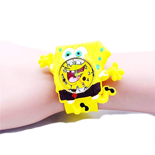 Reloj Niño XYBB Reloj protagonista de Dibujos Animados Cool Boys Girls Kids Toddler Watch Relojes de Silicona para niños SpongeBobWatches