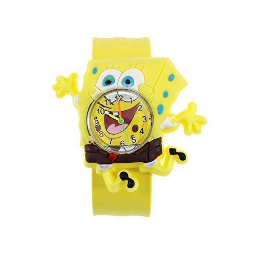 Reloj Niño XYBB Reloj protagonista de Dibujos Animados Cool Boys Girls Kids Toddler Watch Relojes de Silicona para niños SpongeBobWatches