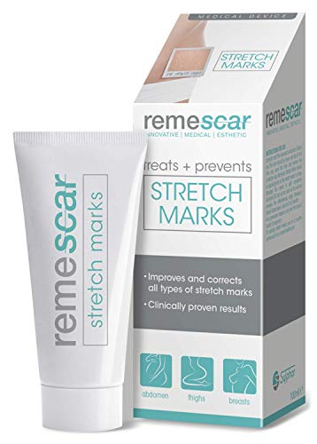 Remescar - Tratamiento de las estrías - Crema para las estrías - Prevención y reducción de las estrías clínicamente probada, para los muslos, las mamas y otras zonas - Crema para las estrías del embarazo