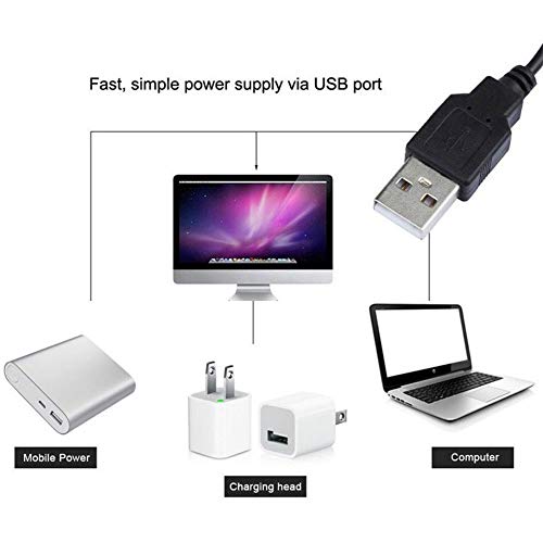 Renohef USB llevó luces de tira,3528 5 metros 300 Leds blanco frío tiras LED con cable USB,TV Sobremesa para computadora portátil de escritorio,Iluminación del hogar,Luces de fiesta-No impermeable