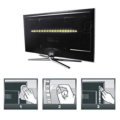 Renohef USB llevó luces de tira,3528 5 metros 300 Leds blanco frío tiras LED con cable USB,TV Sobremesa para computadora portátil de escritorio,Iluminación del hogar,Luces de fiesta-No impermeable