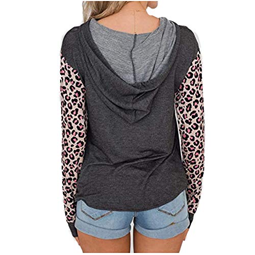 ReooLy Sudaderas con Estampado 6D para Mujer Tops Camisa de Manga Larga con Estampado de Estrellas(Gris Oscuro,M)