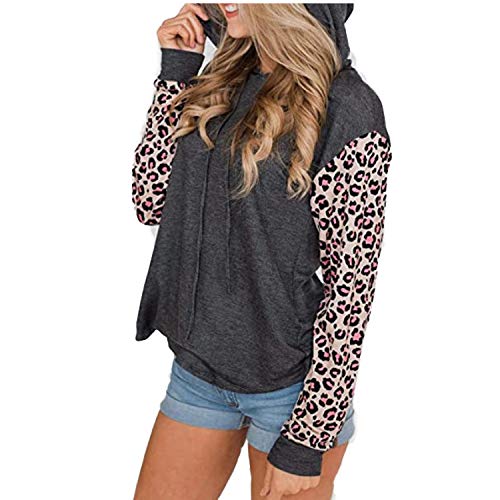 ReooLy Sudaderas con Estampado 6D para Mujer Tops Camisa de Manga Larga con Estampado de Estrellas(Gris Oscuro,M)