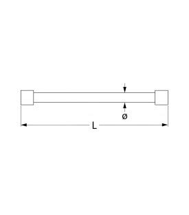 Resistencia de cuarzo 400 W 230 V L 340 mm diámetro 10 mm casquillo a enchufe. Chiskoit 584690