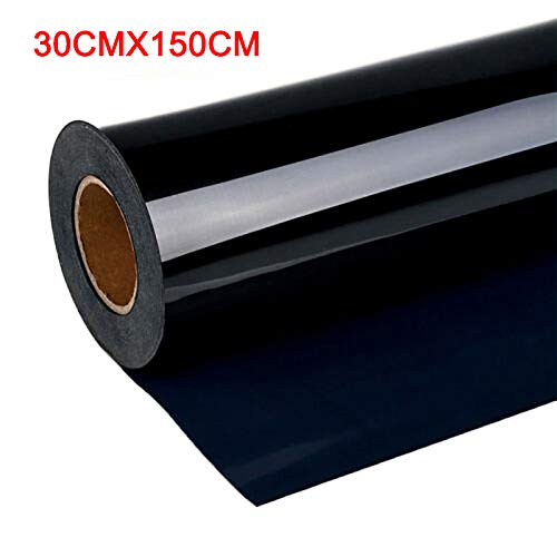 ReTink DIY Vinilo termoadhesivo termoadhesivo para ropa, silueta de papel, arte ropa, color sólido, negro, 30cmx150cm