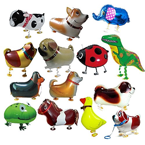 RETON Globo de Aluminio Animal, 20Pcs Globos Animales Cumpleaños, Globos Animales Helio - Helio está Permitido, Decoración de la Fiesta de Cumpleaños de los Niños