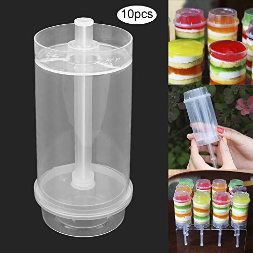 Reutilizable de grado alimenticio DIY Cake Push Tube Mousse Pudding Push Container Push Pop Cake Stand Kitchen Tool Accesorios para hornear